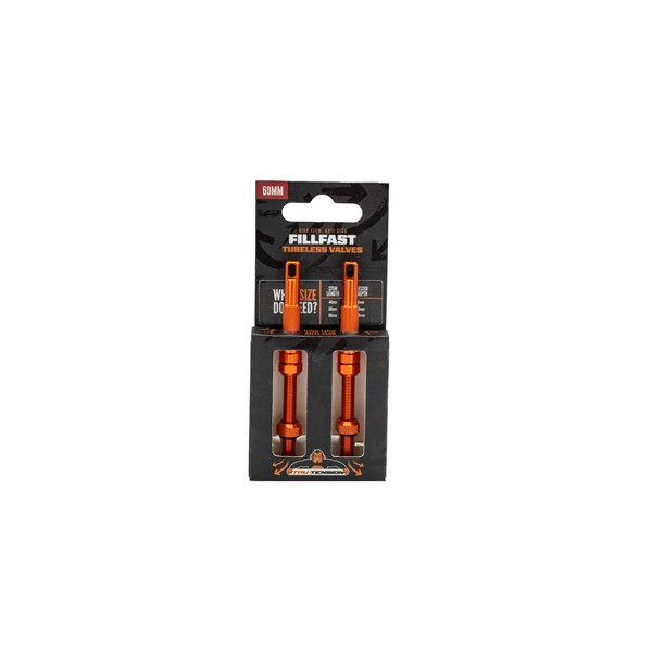 Fill Fast Valve (set of two) Orange 60mm Tru-Tension