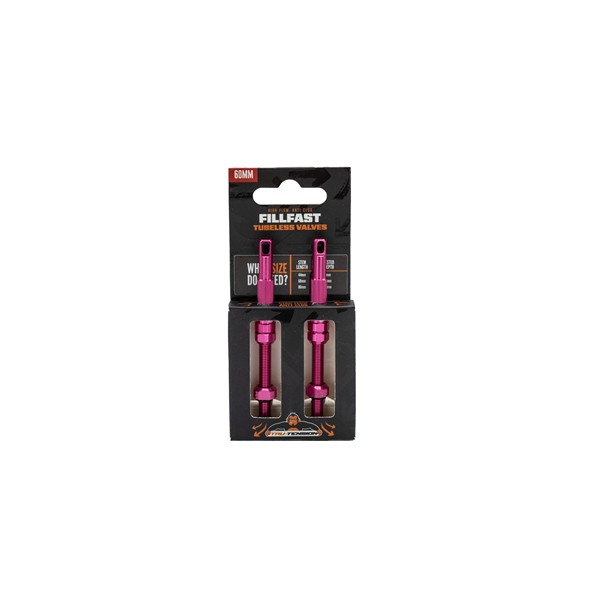 Fill Fast Valve (set of two) Pink 60mm Tru-Tension