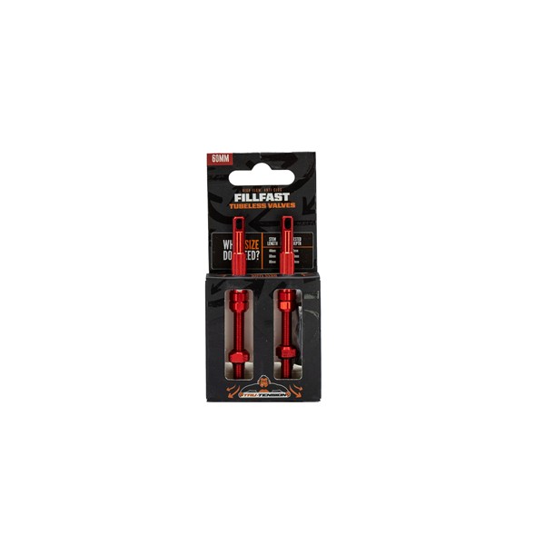 Fill Fast Valve (set of two) Red 60mm Tru-Tension