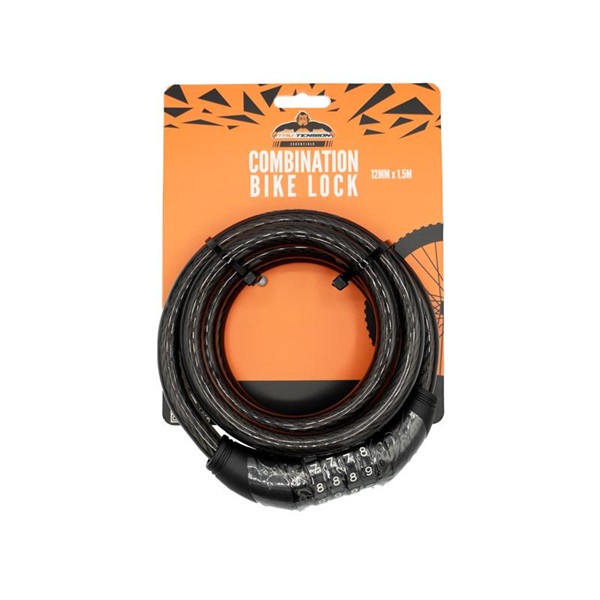 Bike Lock (Combination) 12mm x 1.5m Tru-Tension